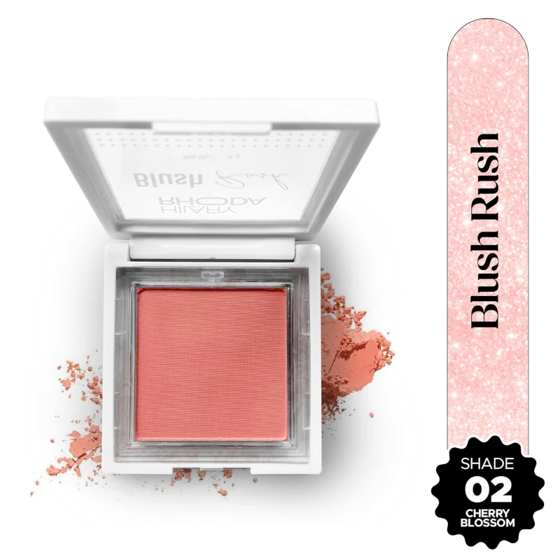 Hilary Rhoda Blush Rush | Highly Pigmented | Silky Smooth Texture | Available in 6 Shades | Matte Finish | Buildable Coverage | Blends Easily & Glides on Smoothly - 6g (Cherry Blossom | Shade 02) thumbnail 3